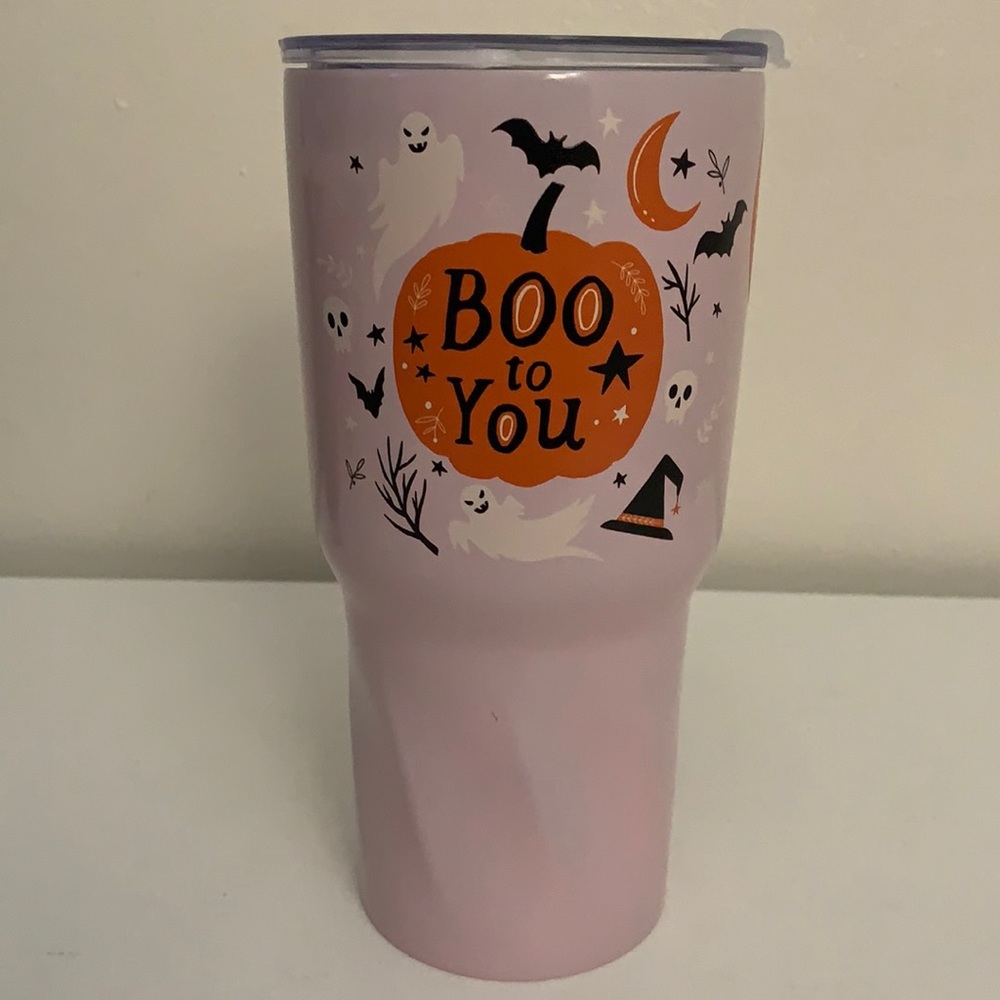 Halloween Pink stainless steel tumbler. Brand New.
